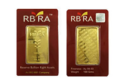 RBRA Gold Bar 100 gms